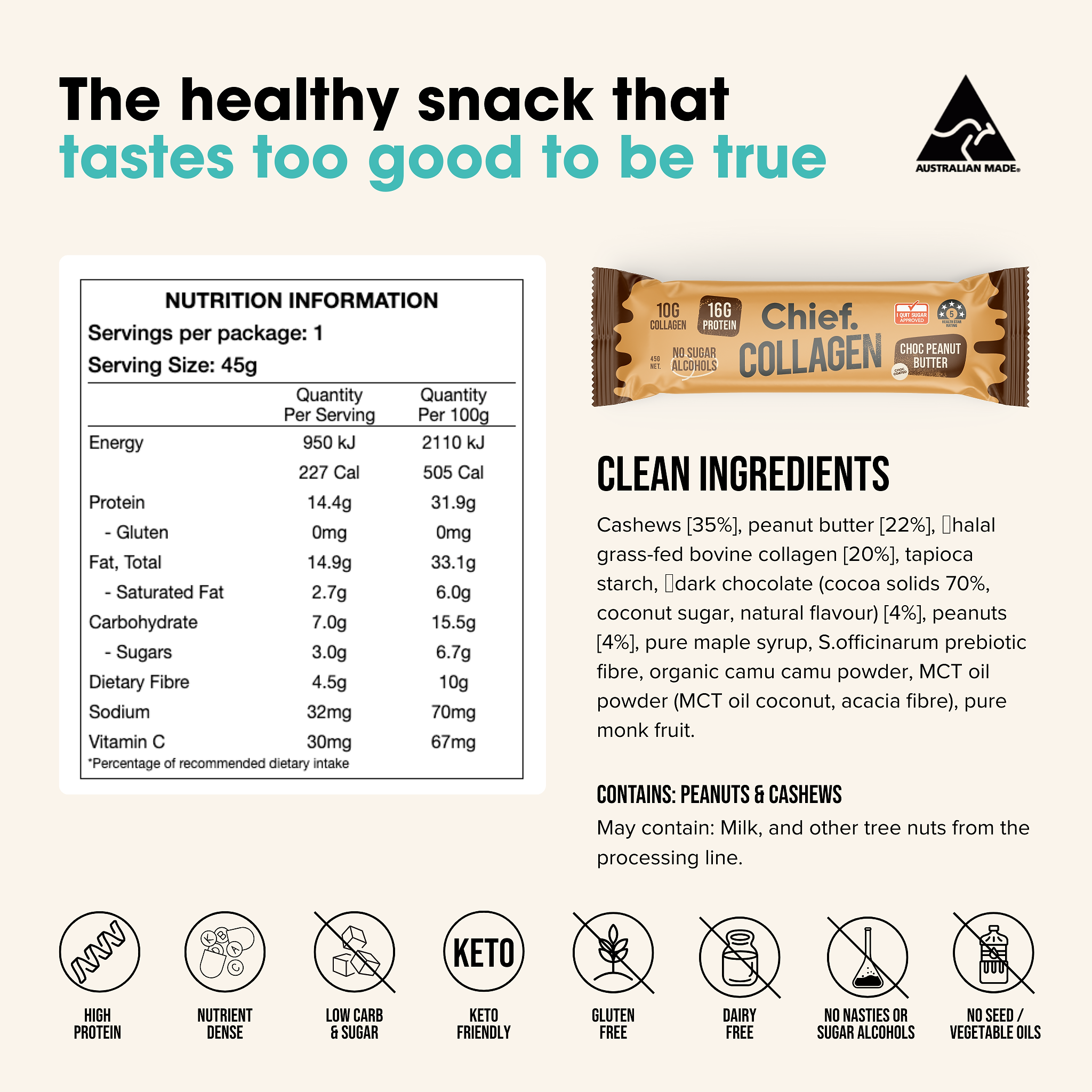Collagen Protein Bar Sample Pack Chief Nutrition