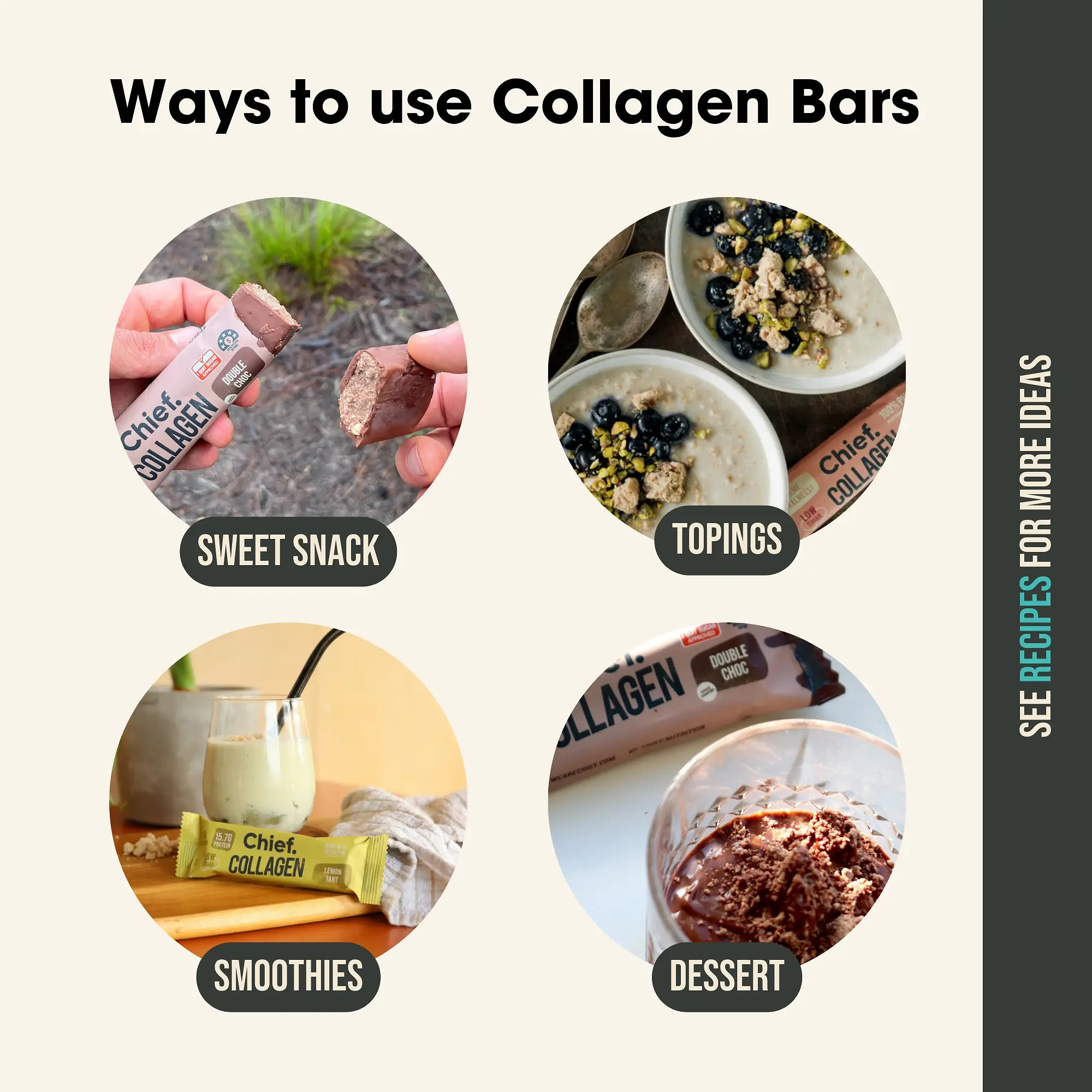 Collagen Protein Choc Salted Caramel Bar (12 bars) Collagen Bar Chief Nutrition   