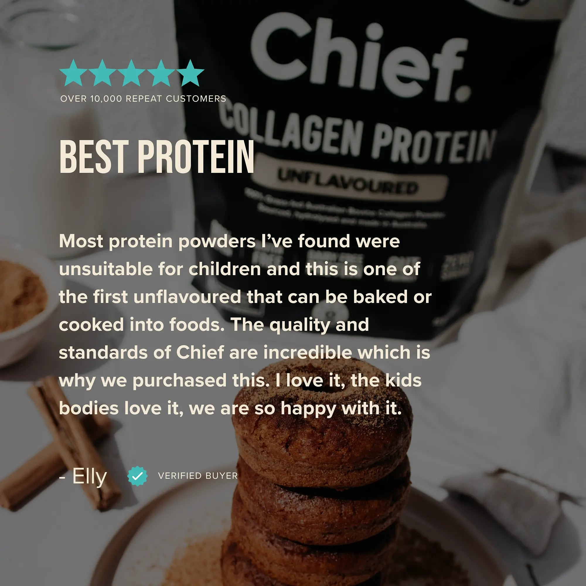 Grass-fed Collagen Protein Powder - Unflavoured (30 serves) Chief Nutrition