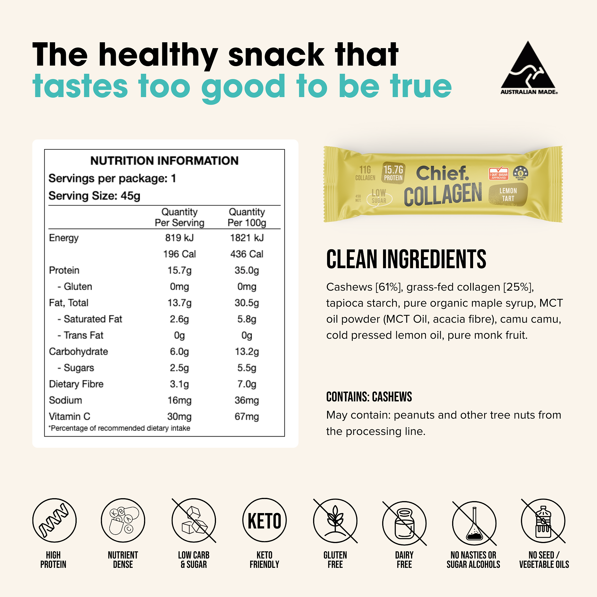 Collagen Protein Bar Value Pack Chief Nutrition