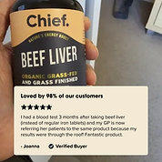 Organic Beef Liver Energy Boost (120 Capsules) - Batch Tested Chief Nutrition