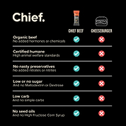 Organic Beef Bars - Cheezeburger (12 bars) *LIMITED EDITION* Chief Nutrition