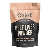 Organic Beef Liver Powder (180g, 90 serves) Supplements Chief Nutrition   