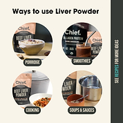 Organic Beef Liver Powder (180g, 90 serves) Supplements Chief Nutrition   
