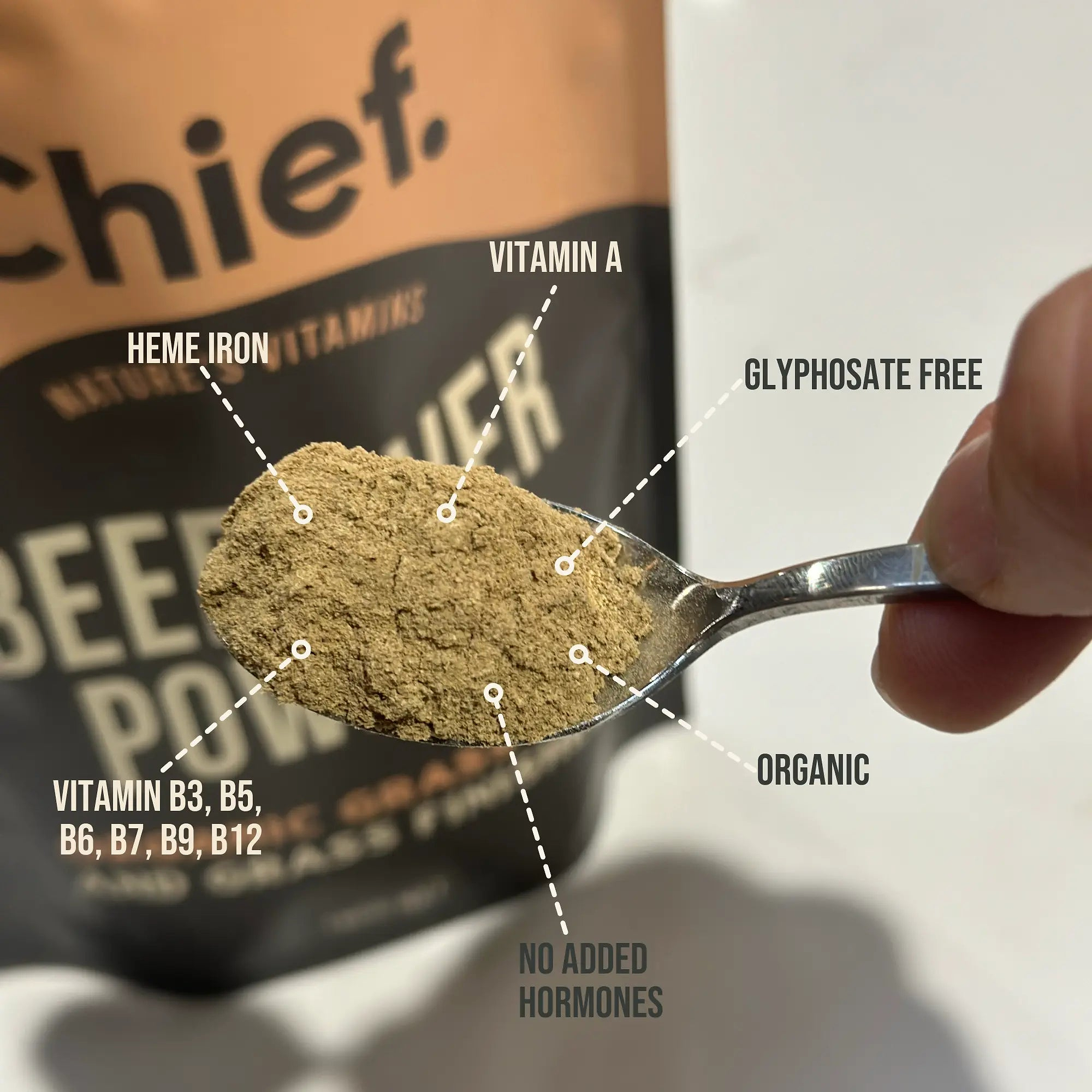 Organic Beef Liver Powder (180g, 90 serves) Supplements Chief Nutrition   