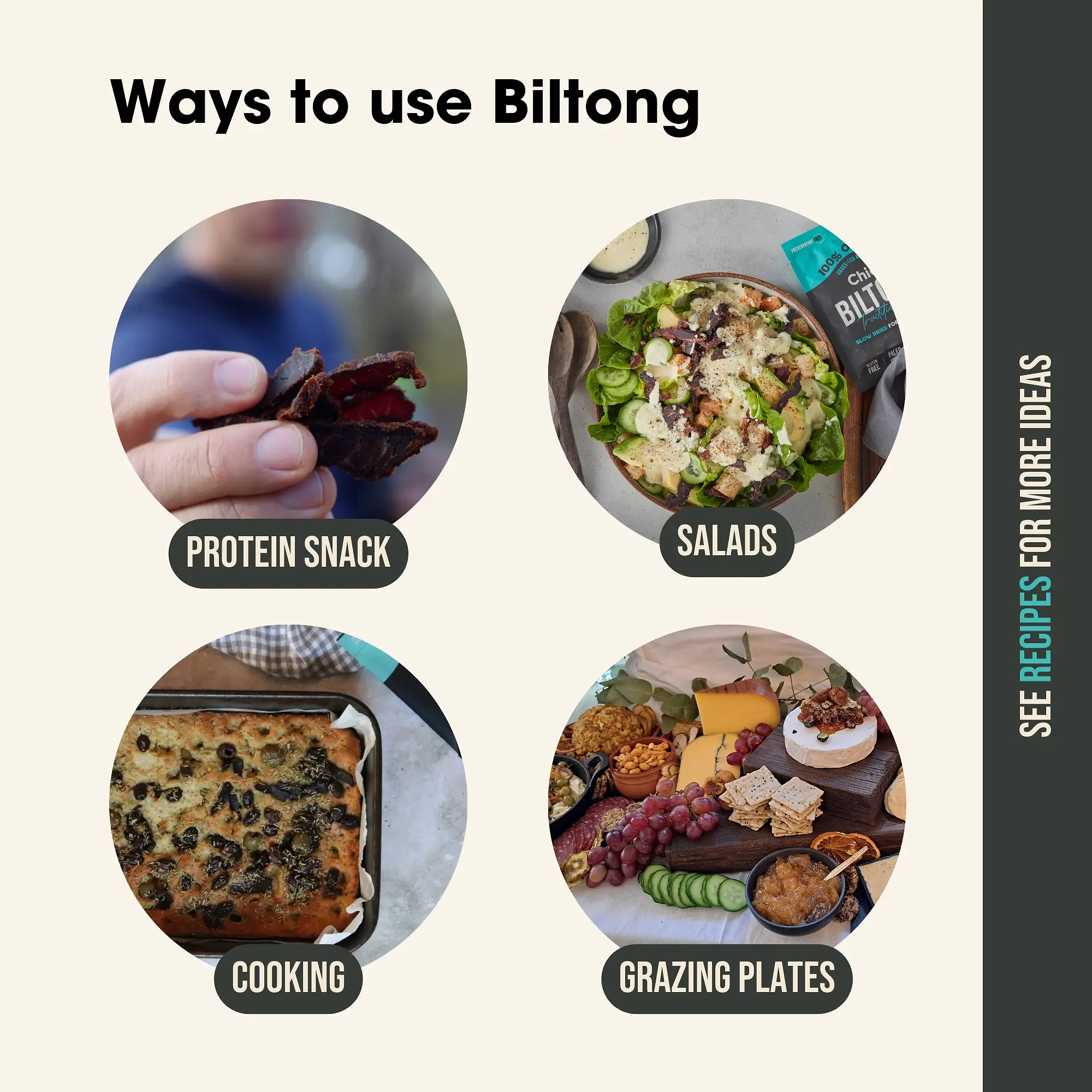 Organic Biltong - Cayenne Chilli (12 x 30g bags) Biltong Chief Nutrition