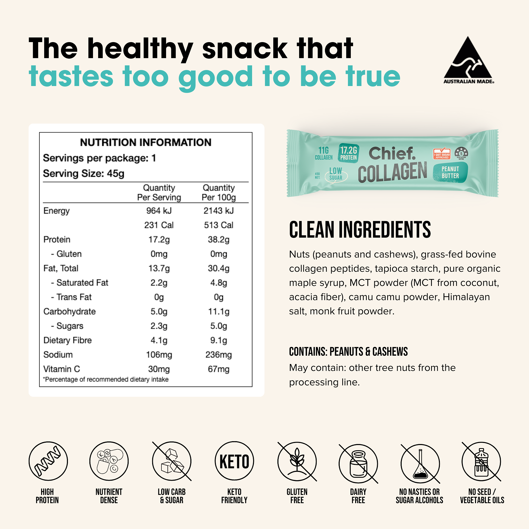 Collagen Protein Bar Value Pack Chief Nutrition