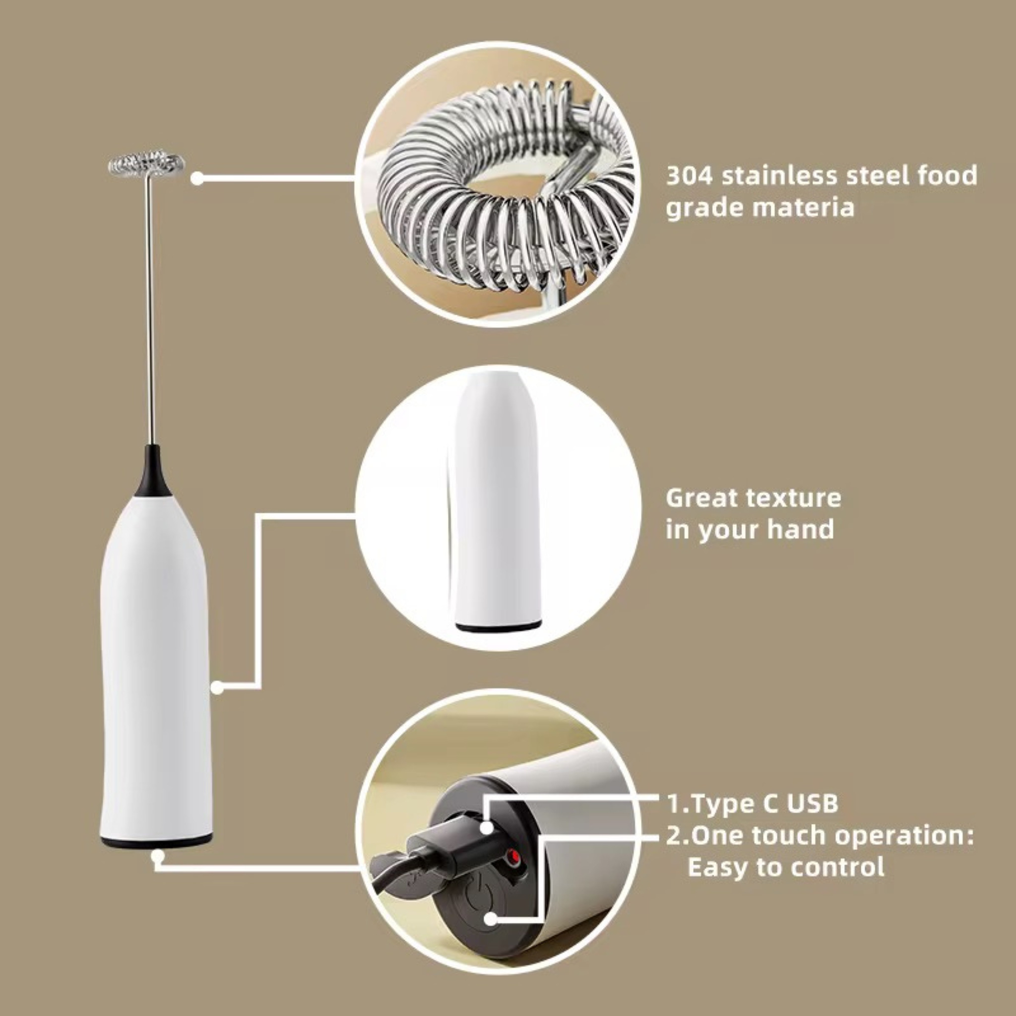 Rechargeable Mini Electric Stirrer and Frother Chief Nutrition