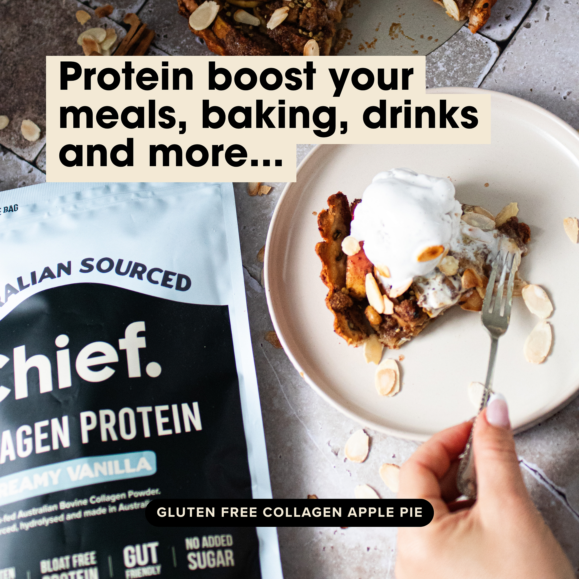 Grass-fed Collagen Protein Powder - Creamy Vanilla (30 serves) Chief Nutrition