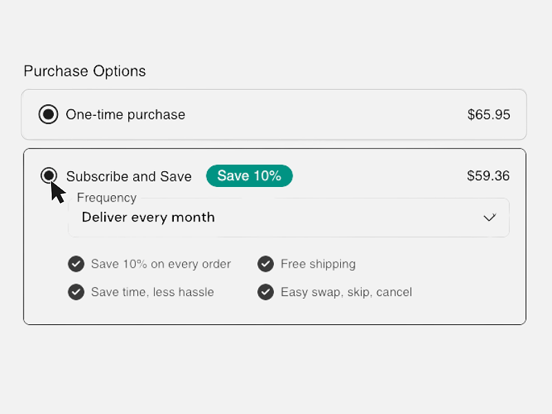 Subscribe to any eligible product