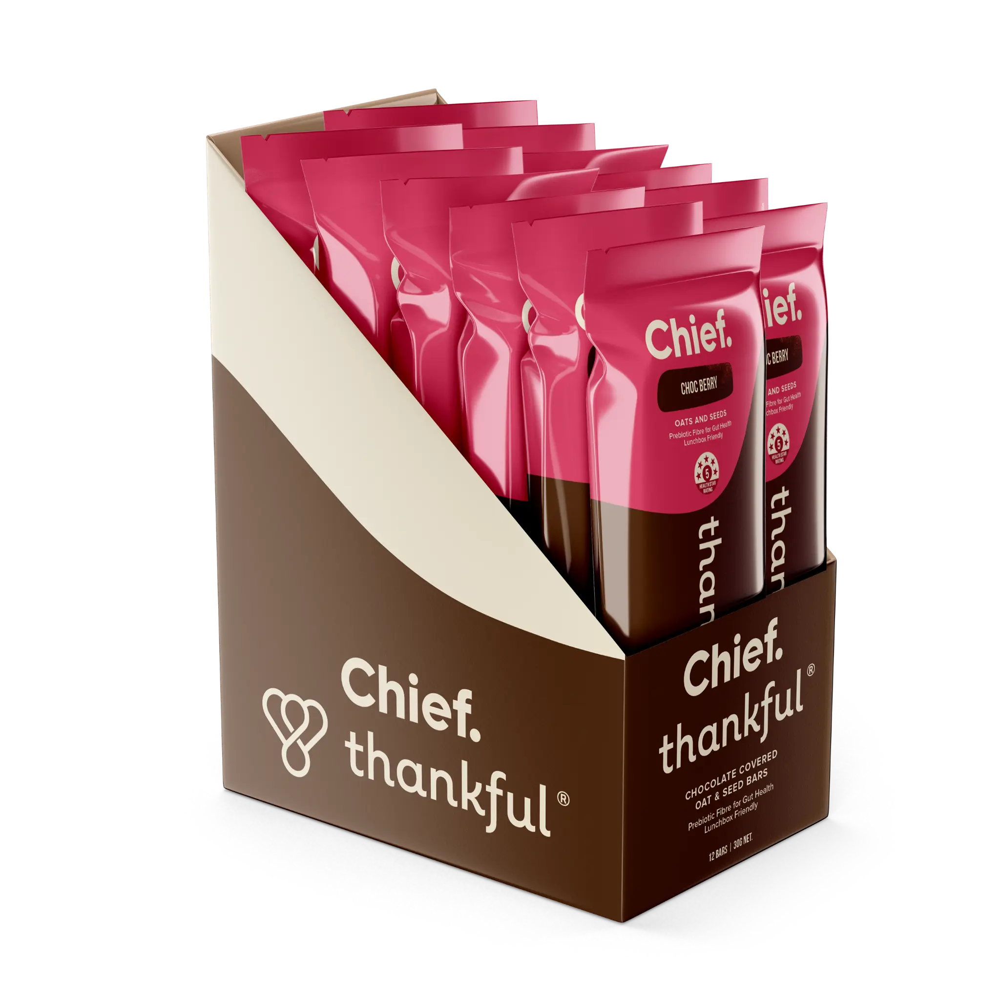 Thankful Bar - Choc Berry (12 bars) Thankful Bar Chief Nutrition   
