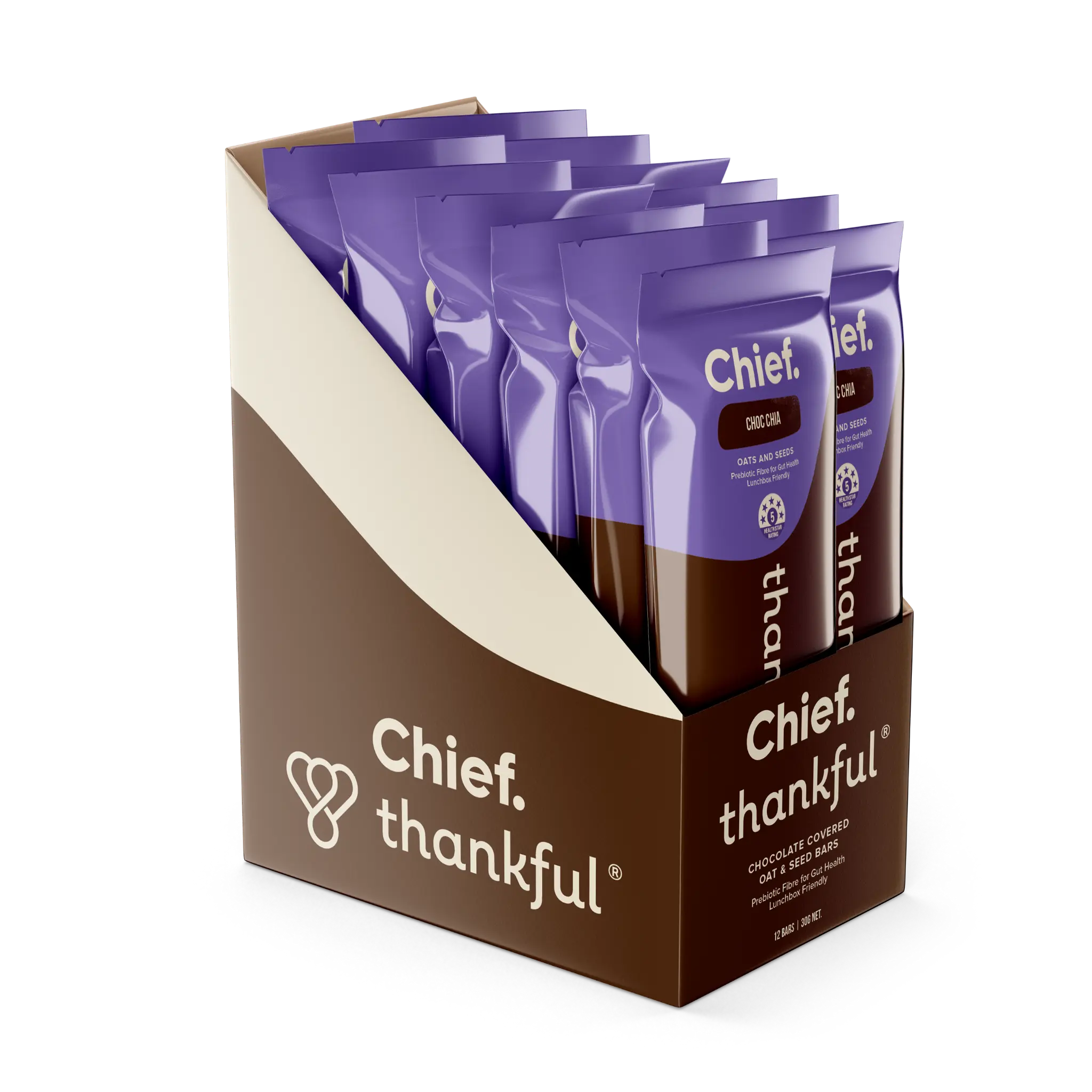 Thankful Bar - Choc Chia (12 bars) Thankful Bar Chief Nutrition   