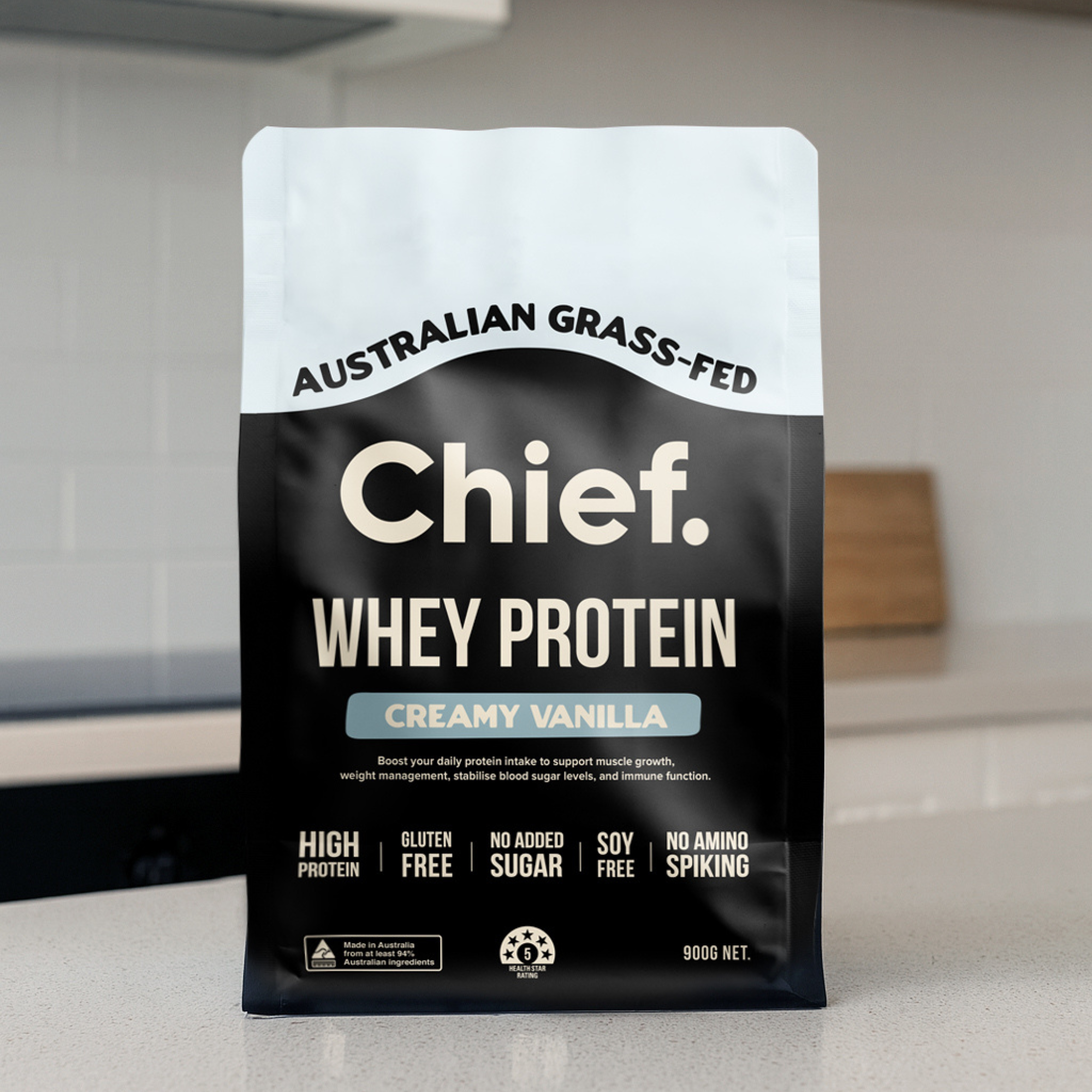 Grass-fed Whey Protein Powder - Creamy Vanilla