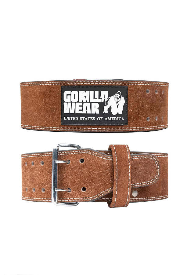 GW 4-inch Leather Lifting Belt - Brown