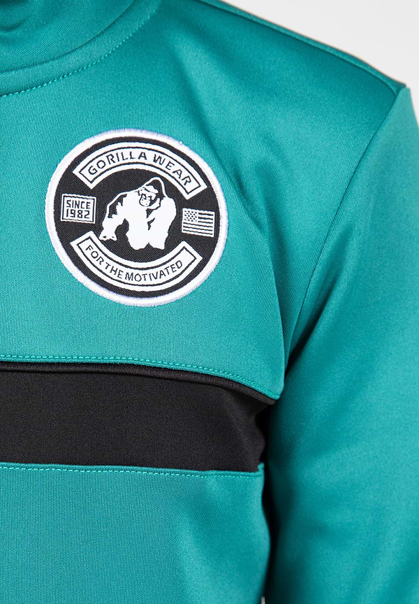 Vernon Kids Track Jacket - Teal Green