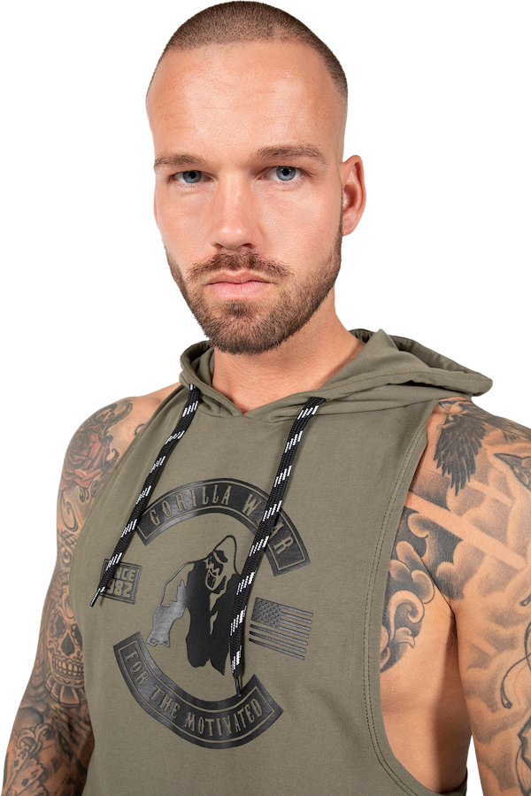 Lawrence Hooded Tank Top - Army Green