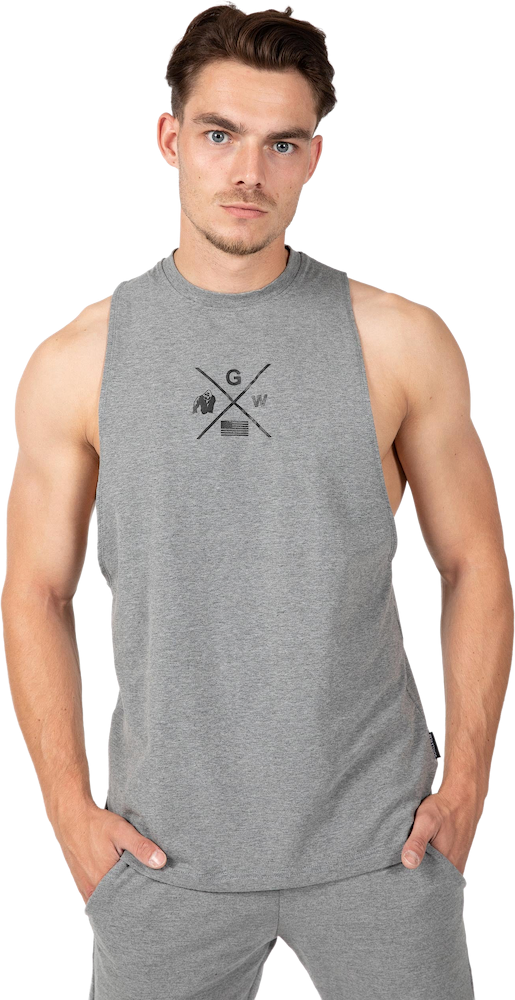 Cisco Drop Armhole Tank Top - Gray/Black