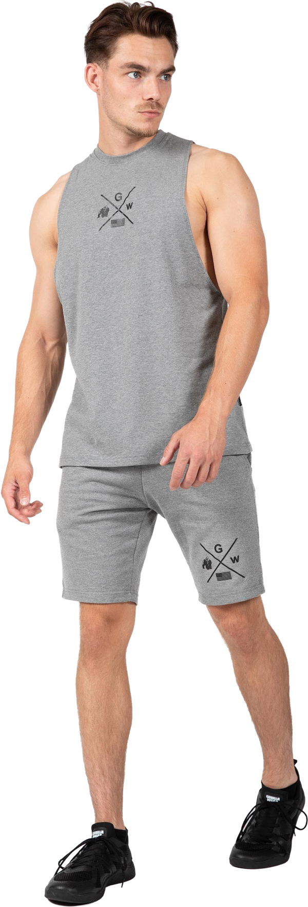 Cisco Drop Armhole Tank Top - Gray/Black
