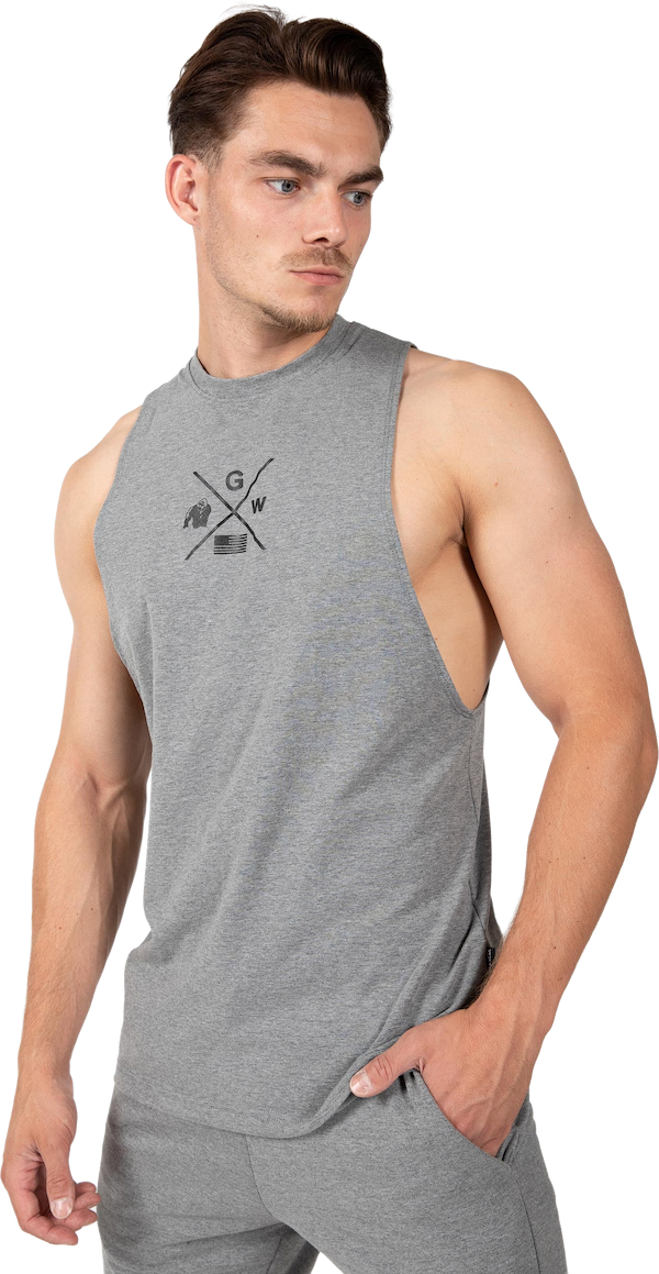 Cisco Drop Armhole Tank Top - Gray/Black