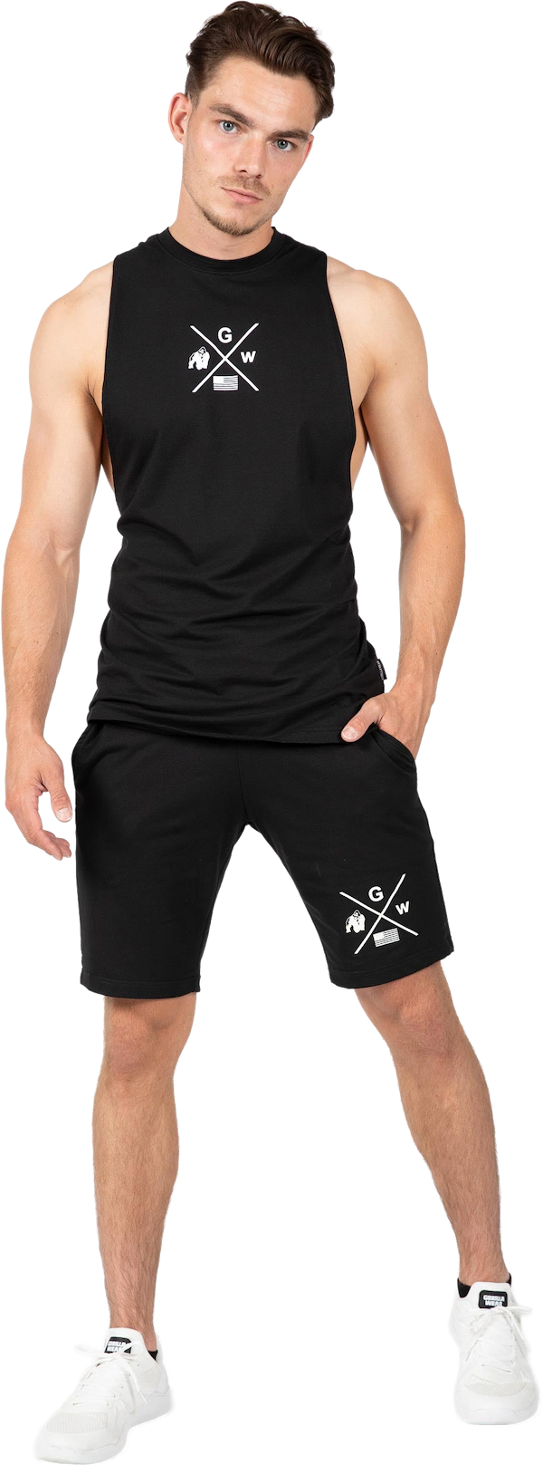 Cisco Drop Armhole Tank Top - Black/White
