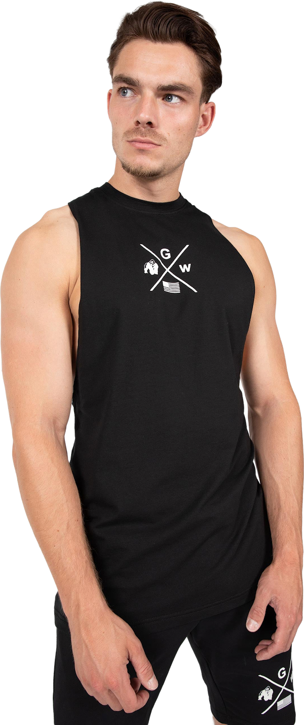 Cisco Drop Armhole Tank Top - Black/White