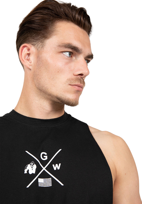 Cisco Drop Armhole Tank Top - Black/White