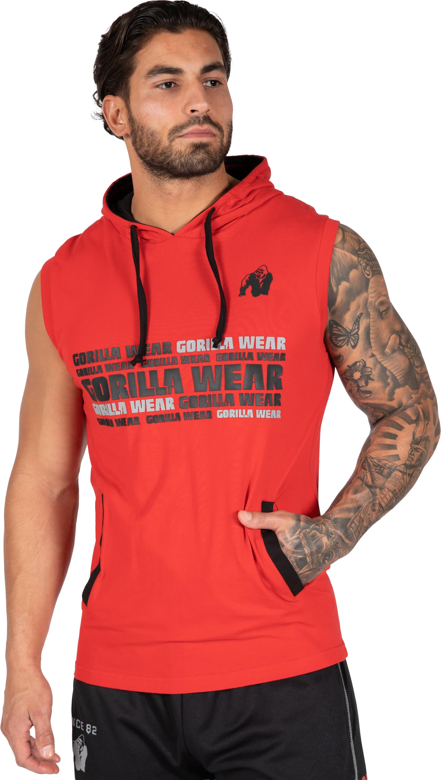 Melbourne S/L Hooded T-shirt - Red