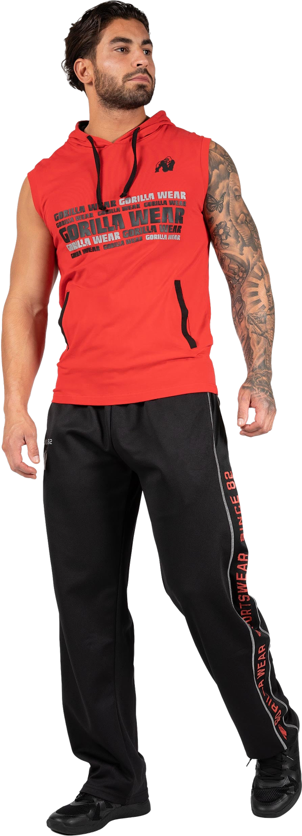 Melbourne S/L Hooded T-shirt - Red