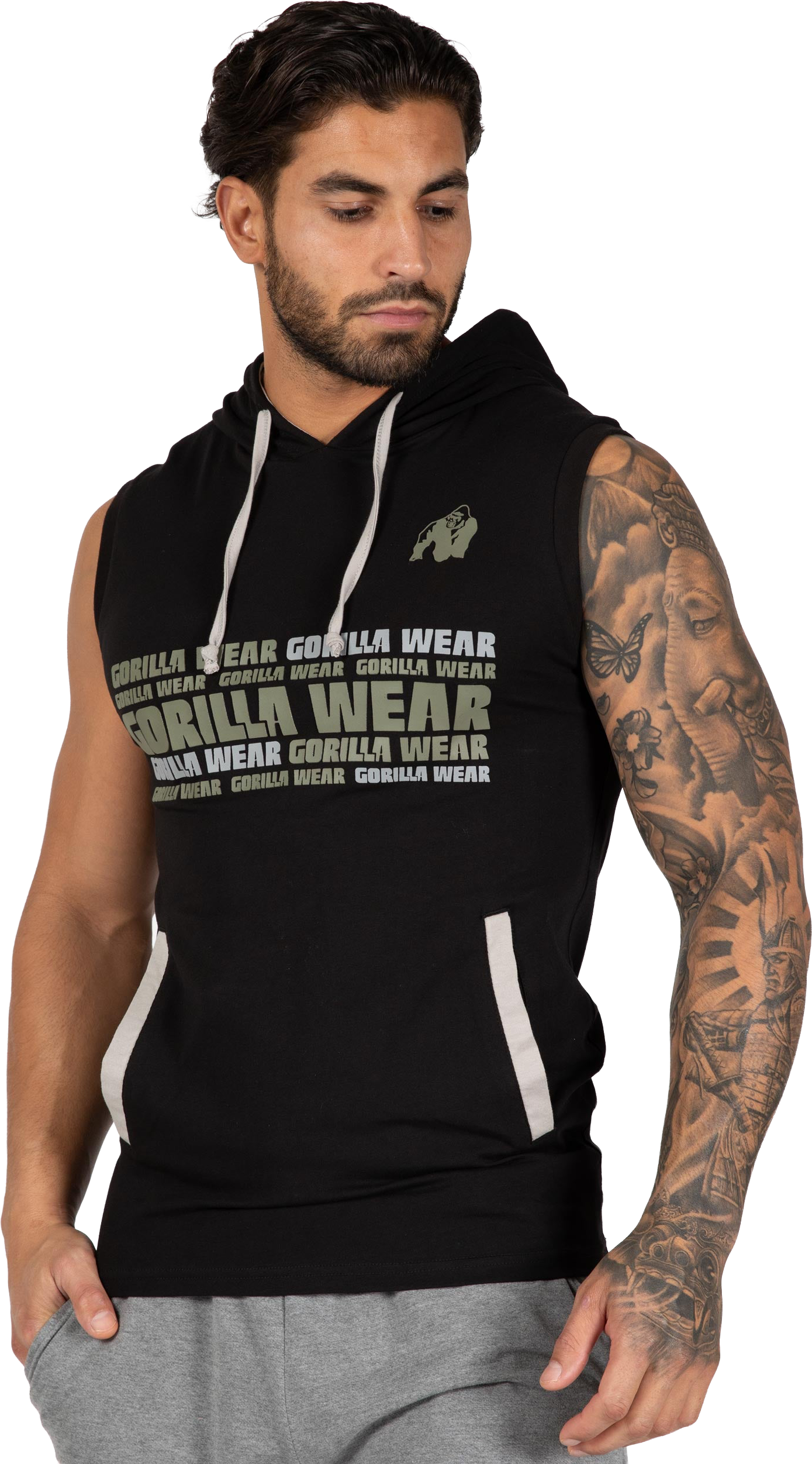 Melbourne S/L Hooded T-shirt - Black