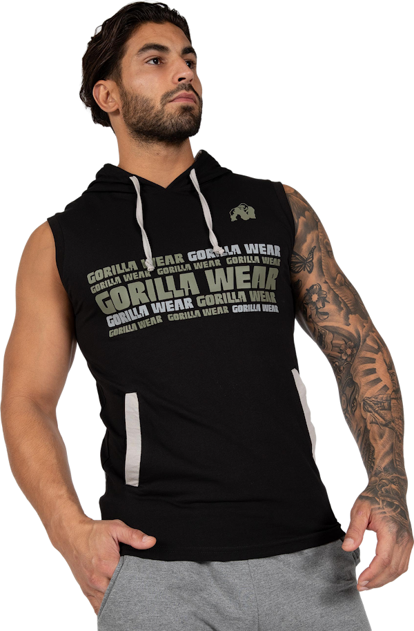 Melbourne S/L Hooded T-shirt - Black