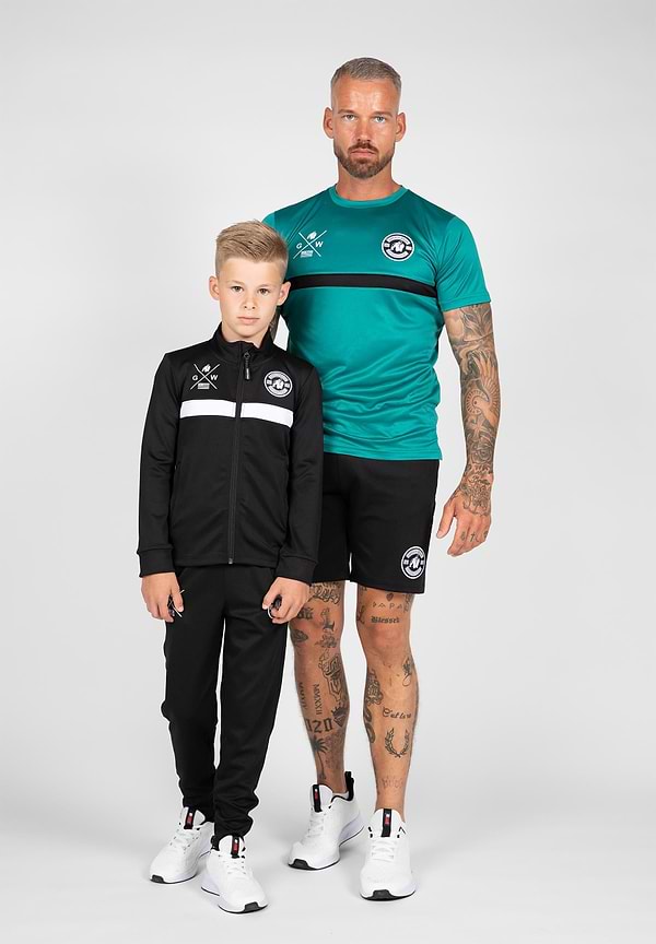 Vernon T-shirt - Black - Teal Green