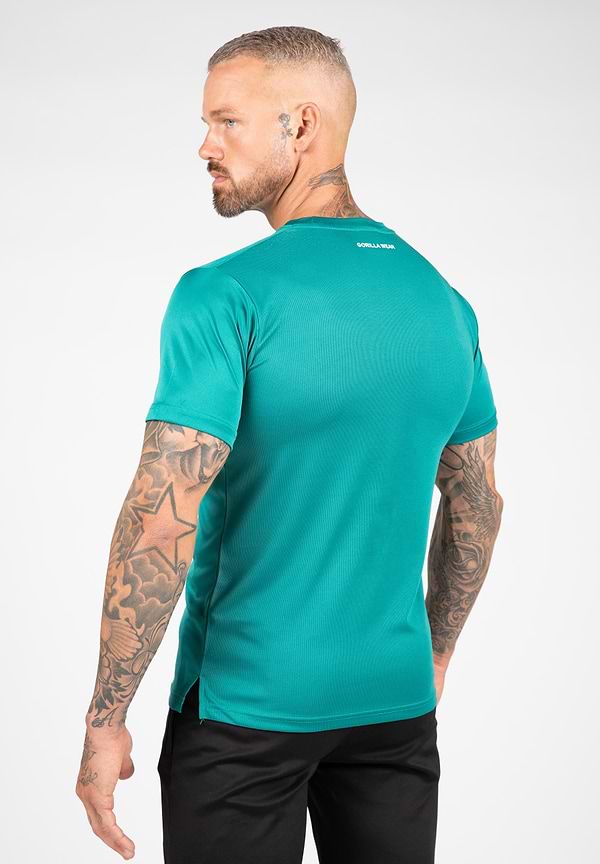 Vernon T-shirt - Black - Teal Green