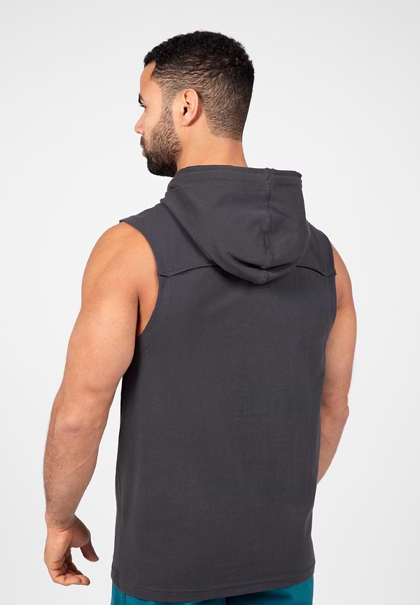 Chico Sleeveless Hooded T-Shirt- Washed Gray