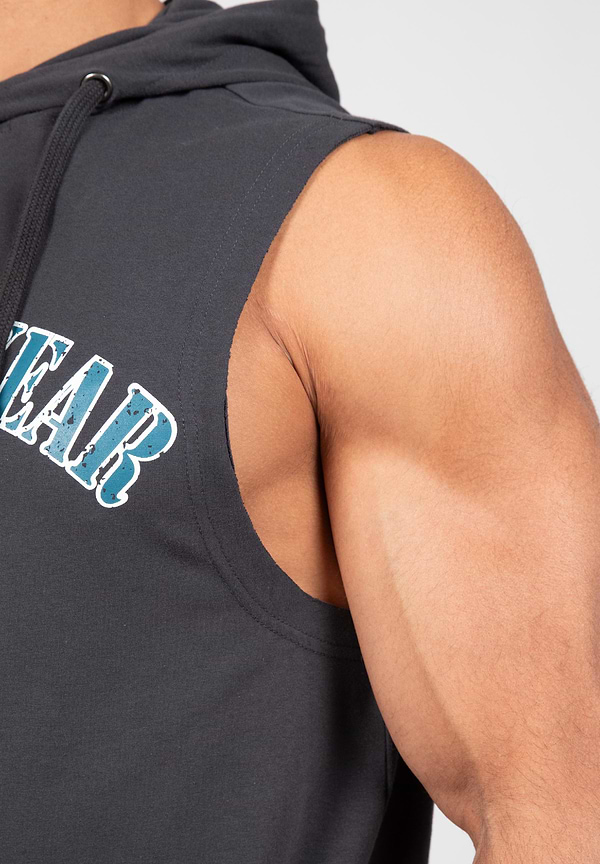 Chico Sleeveless Hooded T-Shirt- Washed Gray