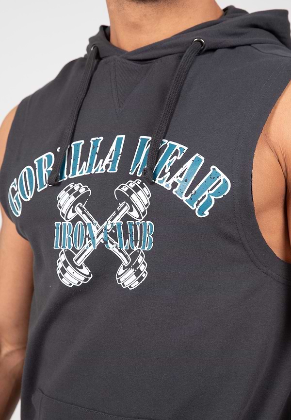 Chico Sleeveless Hooded T-Shirt- Washed Gray