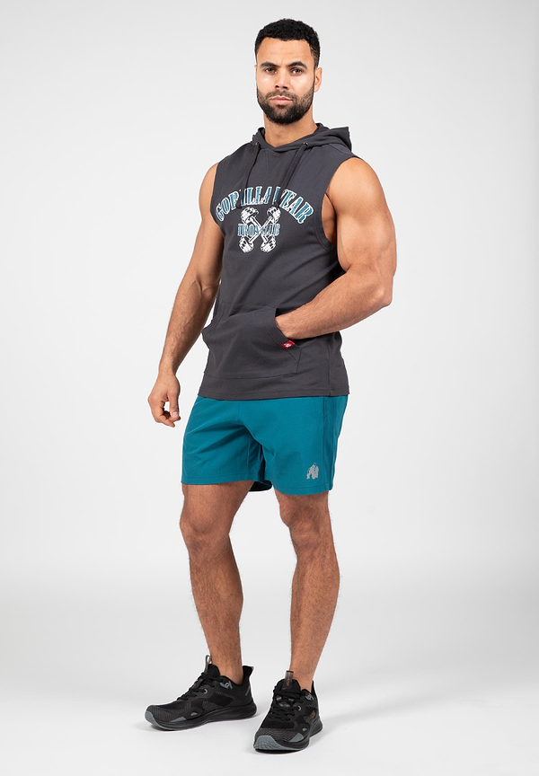 Chico Sleeveless Hooded T-Shirt- Washed Gray