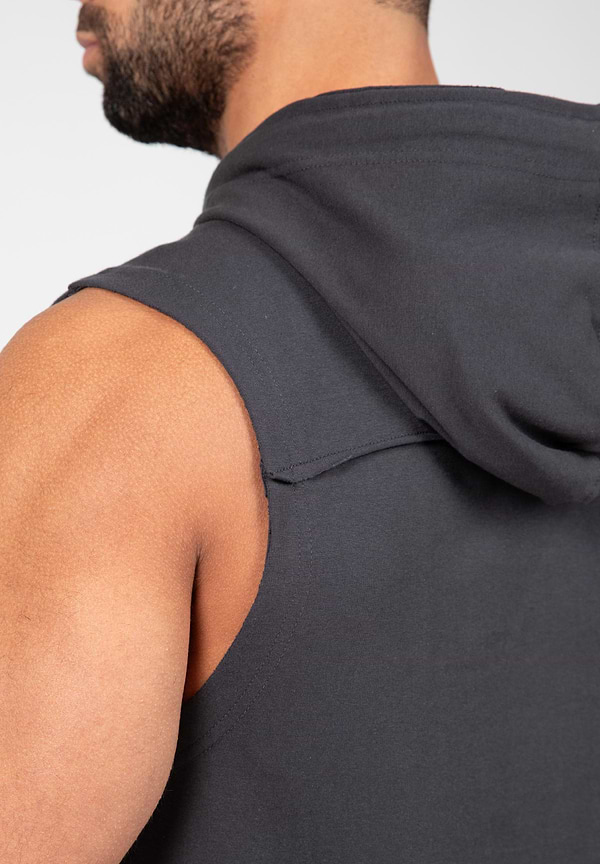 Chico Sleeveless Hooded T-Shirt- Washed Gray