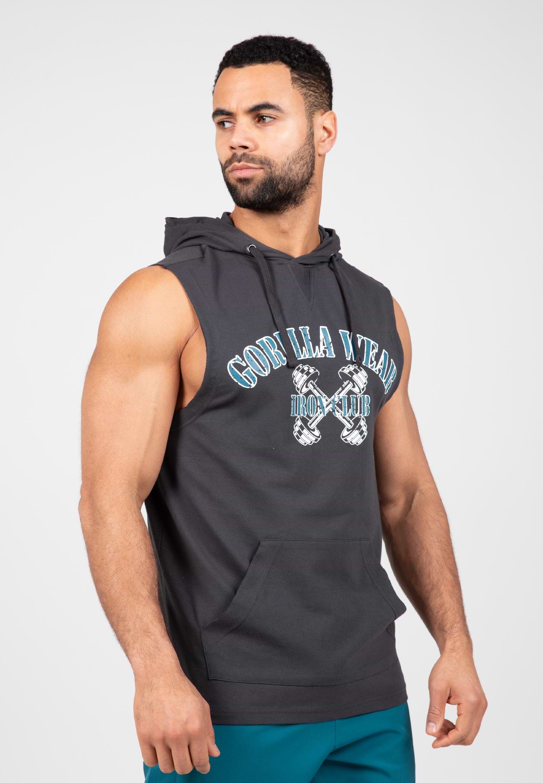 Chico Sleeveless Hooded T-Shirt- Washed Gray