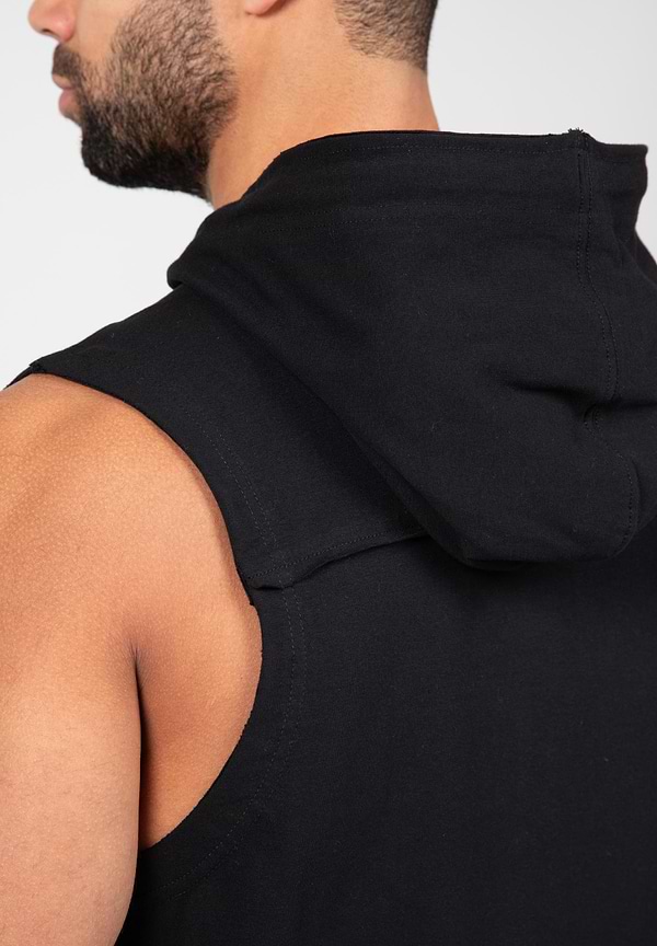 Chico Sleeveless Hooded T-Shirt - Black