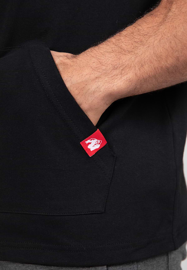 Chico Sleeveless Hooded T-Shirt - Black