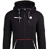 Georgia Zipped Hoodie - Black