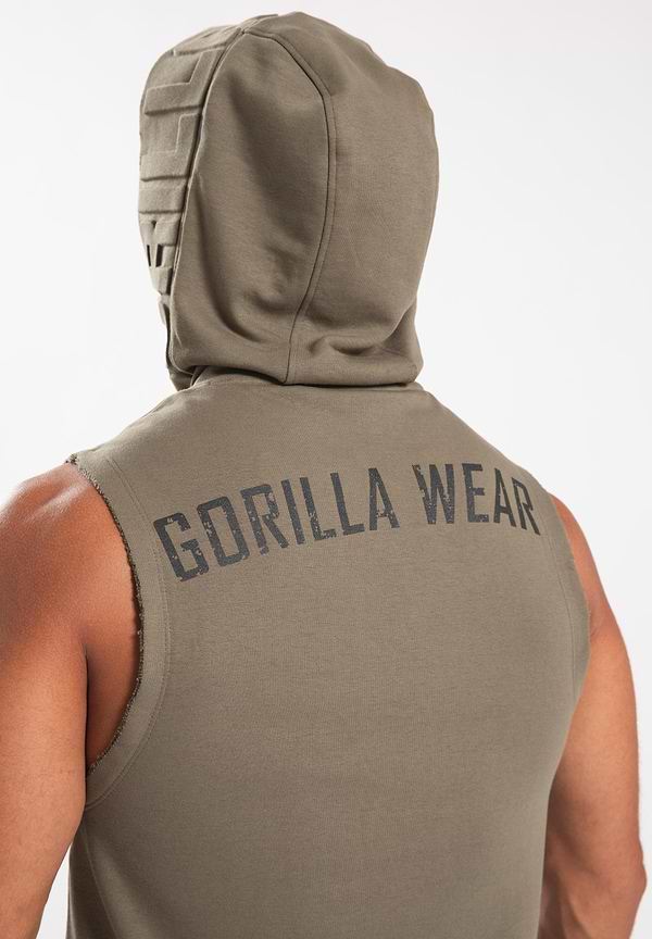 Marshall Sleeveless Hoodie - Army Green