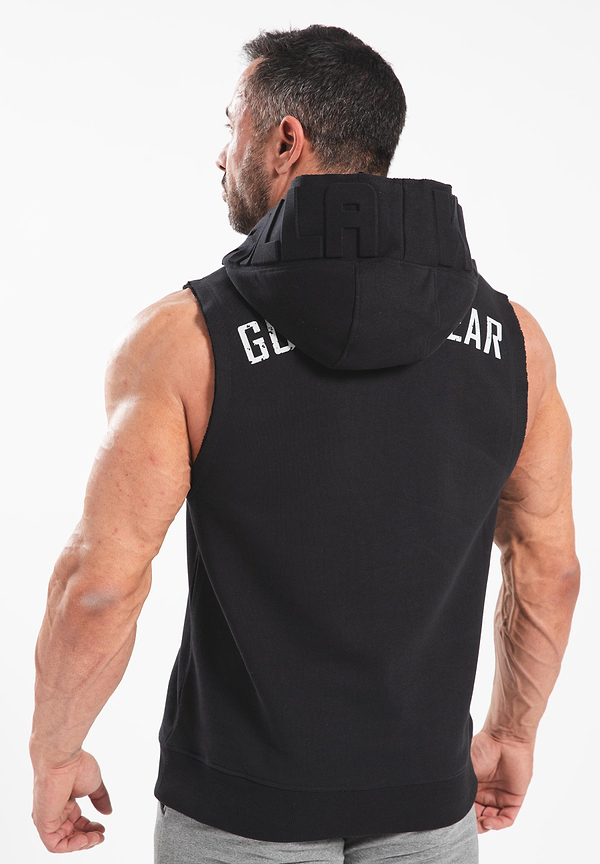 Marshall Sleeveless Hoodie - Black