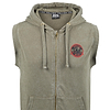 Silverdale Sleeveless Hoodie- Army Green