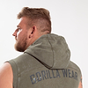 Silverdale Sleeveless Hoodie- Army Green