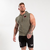 Silverdale Sleeveless Hoodie- Army Green