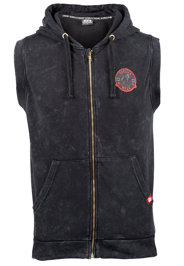 Silverdale Sleeveless Hoodie- Black