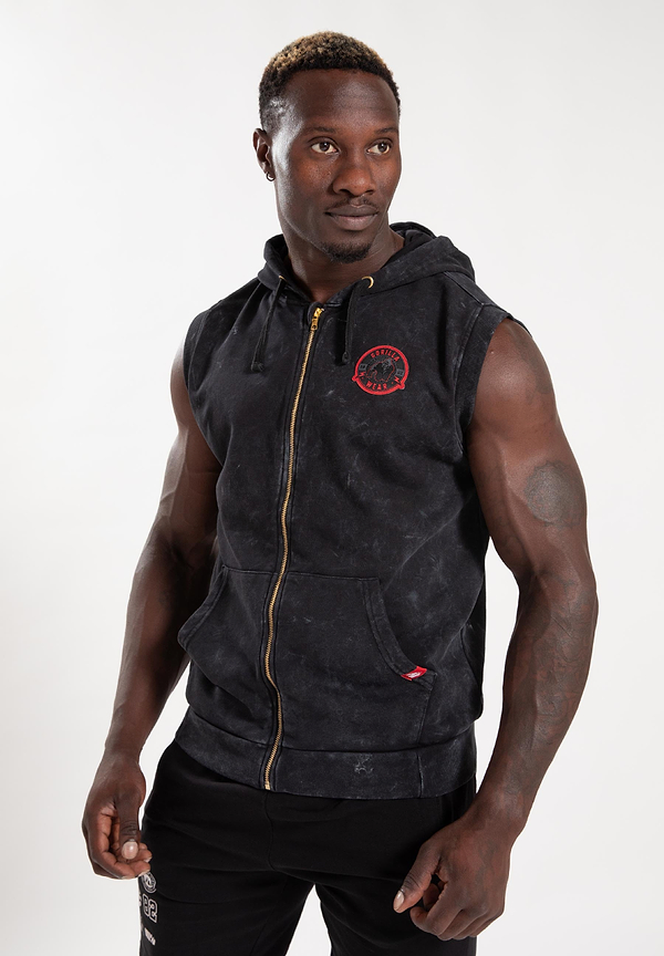 Silverdale Sleeveless Hoodie- Black