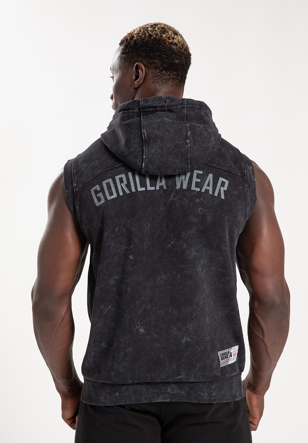 Silverdale Sleeveless Hoodie- Black