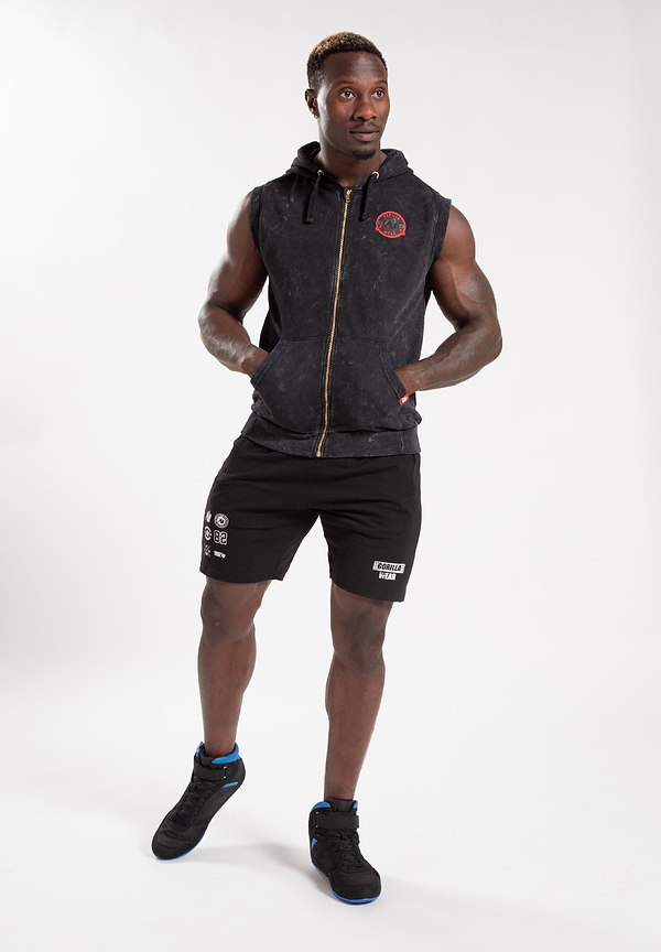 Silverdale Sleeveless Hoodie- Black